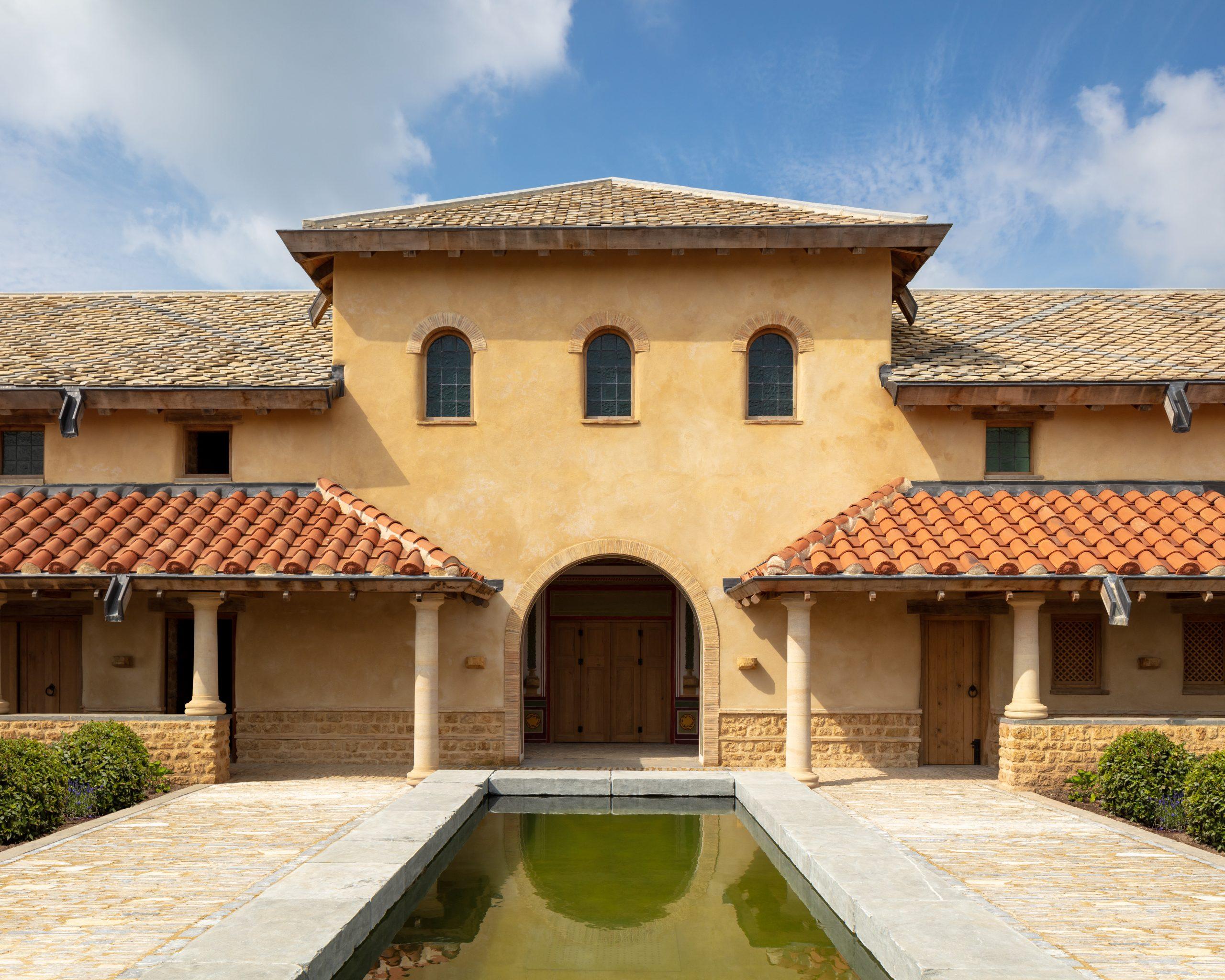 Roman villa front elevation